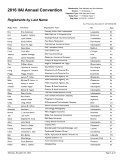 Registrants by Last Name
