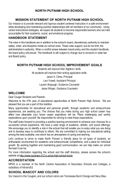 NORTH PUTNAM HIGH SCHOOL MISSION STATEMENT OF