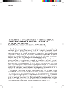 4d monitoring of sea water intrusion by electrical resistivity