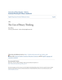 The Uses of Binary Thinking - ScholarWorks@UMass Amherst