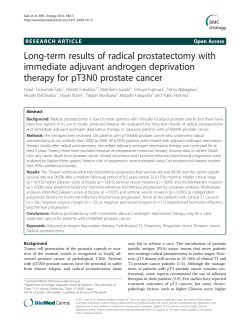 Long-term results of radical prostatectomy with immediate adjuvant