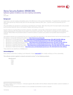 Xerox Security Bulletin XRX08