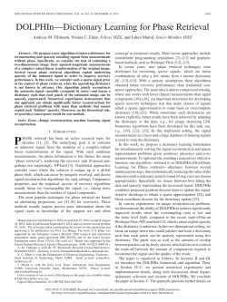 DOLPHIn&mdash;Dictionary Learning for Phase Retrieval