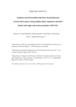 Supporting materials for Synthesis and self-assembly