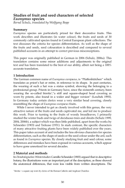 Studies of fruit and seed characters of selected Euonymus species