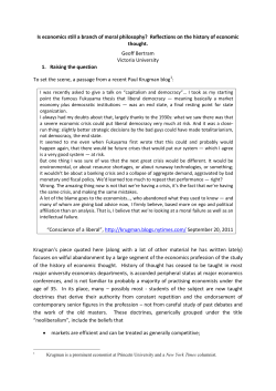 Is economics still a branch of moral philosophy? Reflections