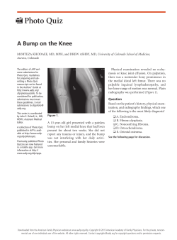 A Bump on the Knee