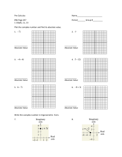1-10(all), 11, 13 Plot the complex number