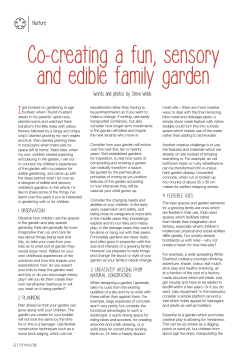 Co-creating a fun, sensory and edible family garden
