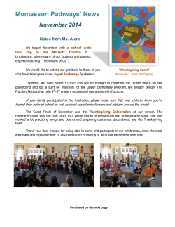 Montessori Pathways` News - Montessori Pathways School
