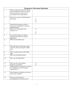 Progressive Movement Questions