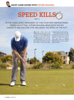 speed kills - Steven Giuliano Golf Coaching