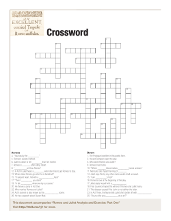 Crossword - Theatrefolk