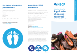 A guide to choosing footwear - North Somerset Community