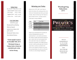 Thanksgiving Selections