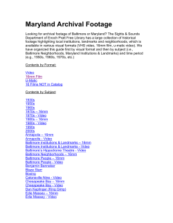 Maryland Archival Footage - Enoch Pratt Free Library