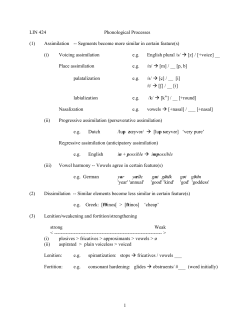 phonological processes