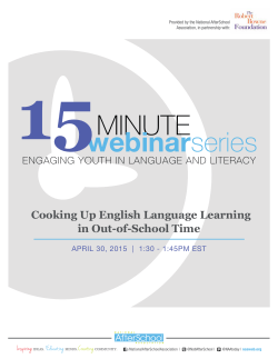 handouts here - National AfterSchool Association