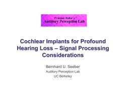 Cochlear Implants for Profound Hearing Loss