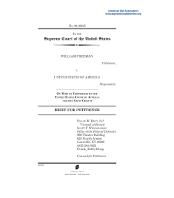 Brief for Petitioner William Freeman