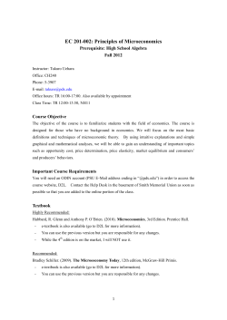 EC 201: Microeconomics - Portland State University