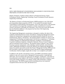 900 MTSU MSPS PROGRAM`S ENGINEERING MANAGEMENT