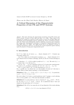 A Critical Discussion of the Characteristic Properties of List PR and