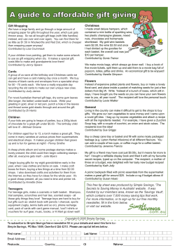 A guide to affordable gift giving