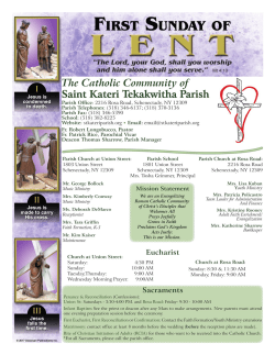March 5, 2017 - Saint Kateri Tekakwitha Parish