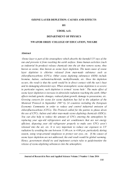 Ozone layer depletion - Oasis International Journal