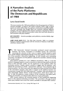 Smith, `A Narrative Analysis of the Party Platforms the Democrats