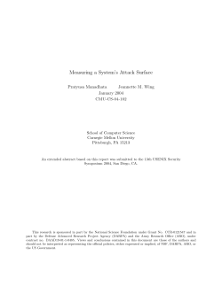 Measuring a System`s Attack Surface