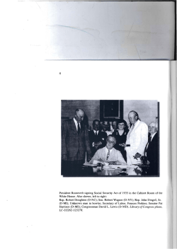 President Roosevelt signing Social Security Act of 1935 in the