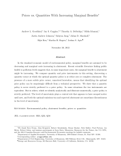 Prices vs. Quantities With Increasing Marginal Benefits