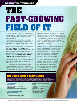 the fast-growing field of it - Technology Student Association