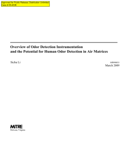 Overview of Odor Detection Instrumentation and the