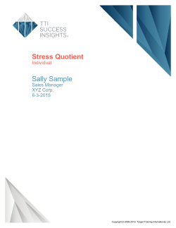 Stress Quotient Sally Sample