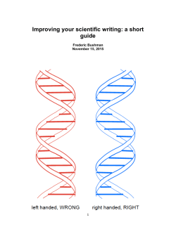 Improving your scientific writing: a short guide