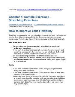 Chapter 4: Sample Exercises - Stretching Exercises How to Improve