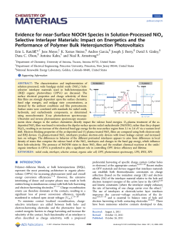 Evidence for near-Surface NiOOH Species in Solution