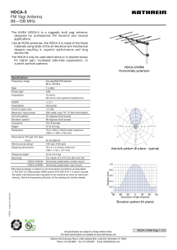 HDCA-5 FM Yagi Antenna 88&mdash;108 MHz