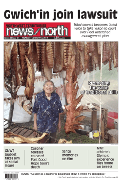 2013-014 NewsNorth Traditional Economy 14-02-10