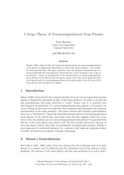 A Scope Theory of Non-presuppositional Noun Phrases