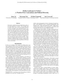 Media Landscape in Twitter - Association for the Advancement of
