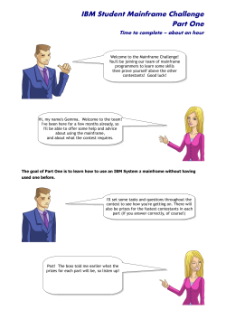 IBM Student Mainframe Challenge Part One