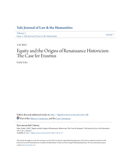 Equity and the Origins of Renaissance Historicism: The Case for