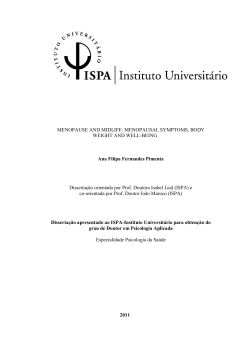 MENOPAUSAL SYMPTOMS, BODY WEIGHT AND WELL