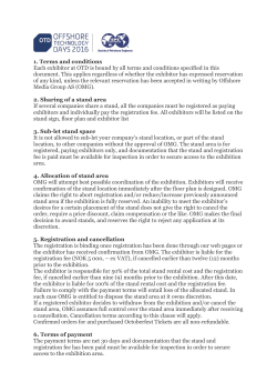 Terms and conditions - Offshore Technology Days