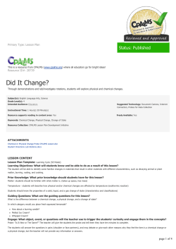 Did It Change?