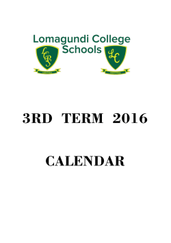 3RD TERM 2016 CALENDAR